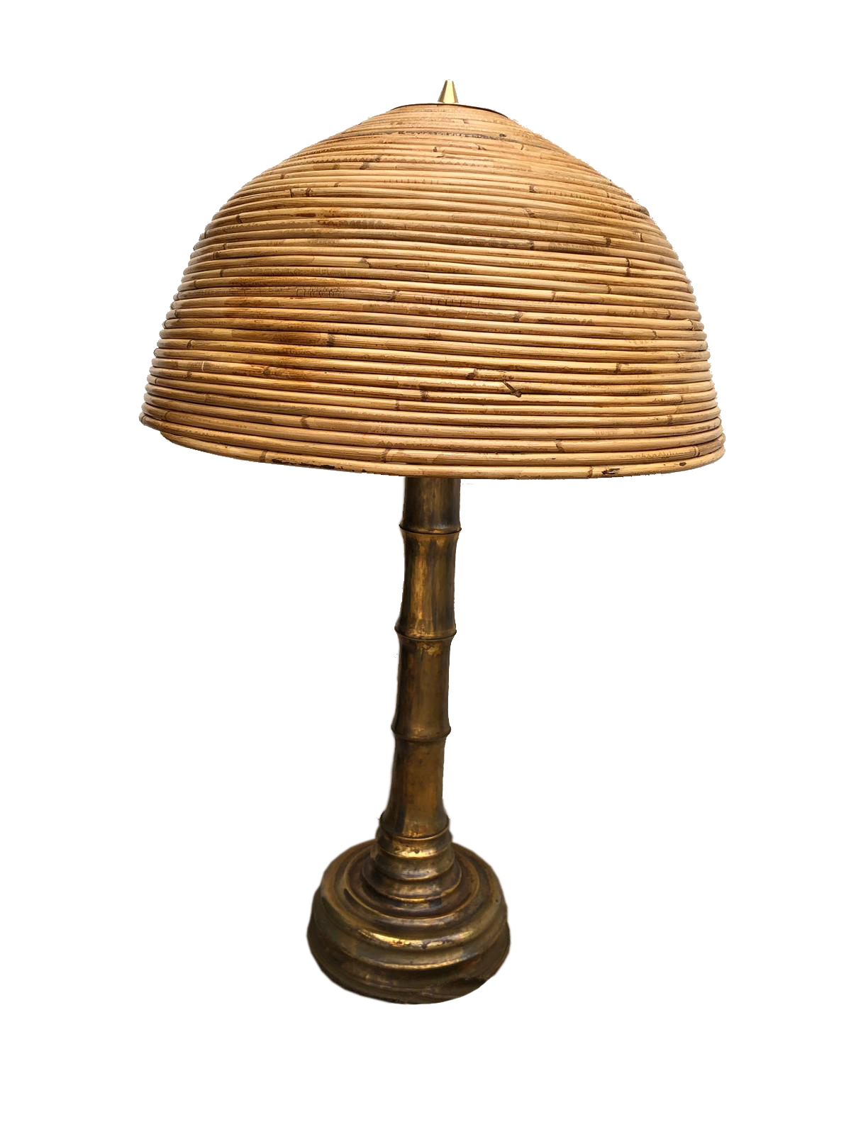 Brass & bamboo table lamp - L'Atelier 55