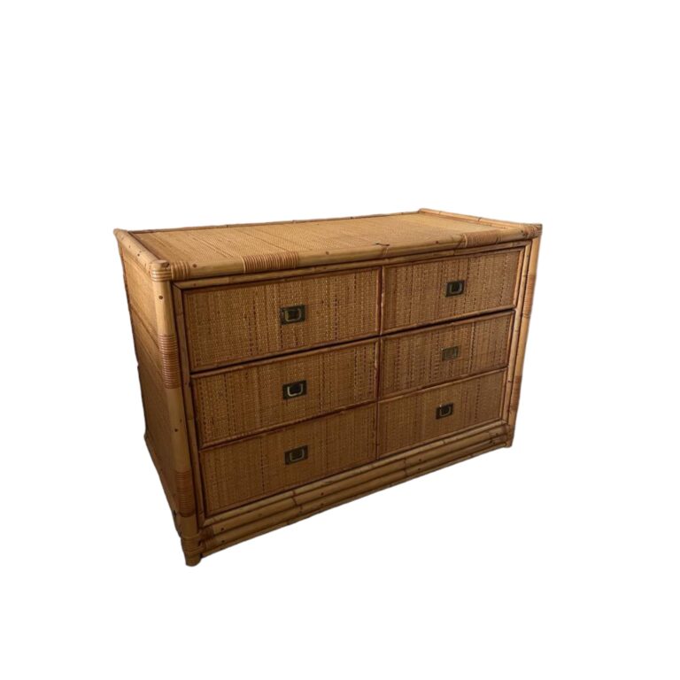 Vintage rottin chest of drawers